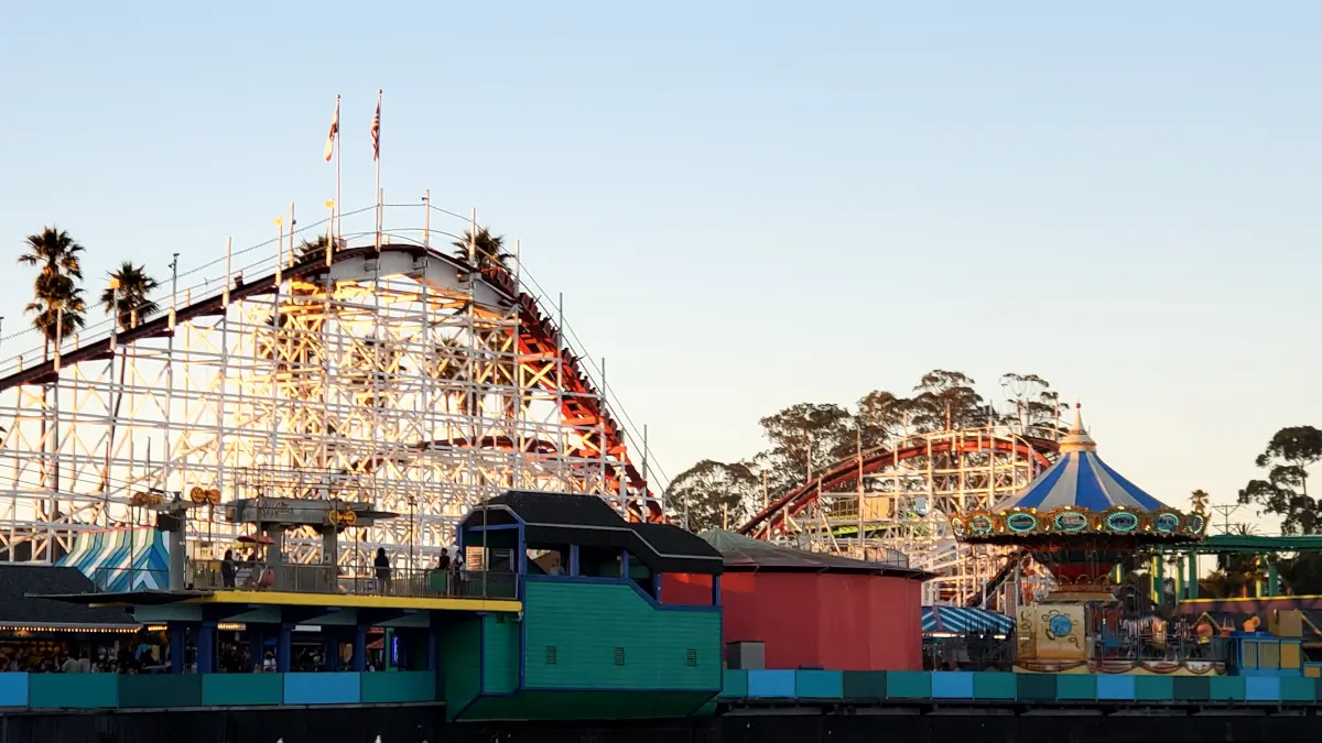 Santa Cruz Beach Boardwalk, from afar.