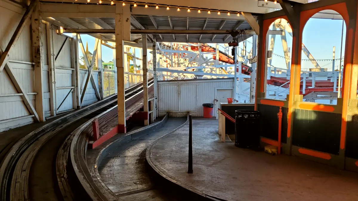 Rollercoaster tracks.